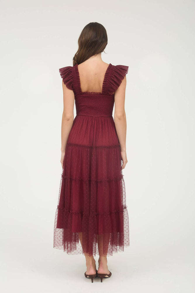 Sense of Autumn Chiffon Dot Dress