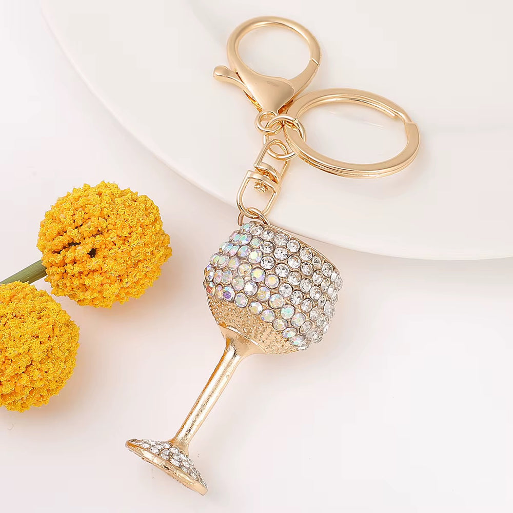 Wine + Sparkle Keychain