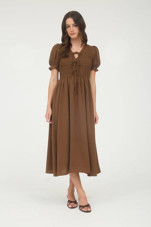 Sweet and Simple Bow Midi Dress