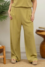 Plus Naturally Chic High Waisted Linen Pants