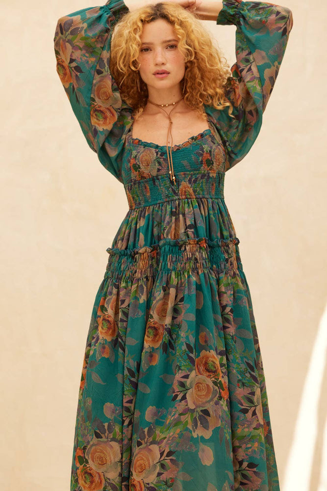 Something Bohemian Floral Maxi Dress