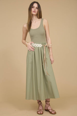 Sage Blossom Tank  Dress