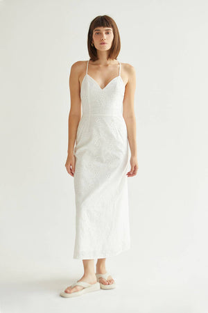 Raya Cotton Eyelet Dress
