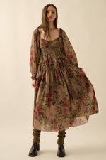 Something Bohemian Floral Maxi Dress