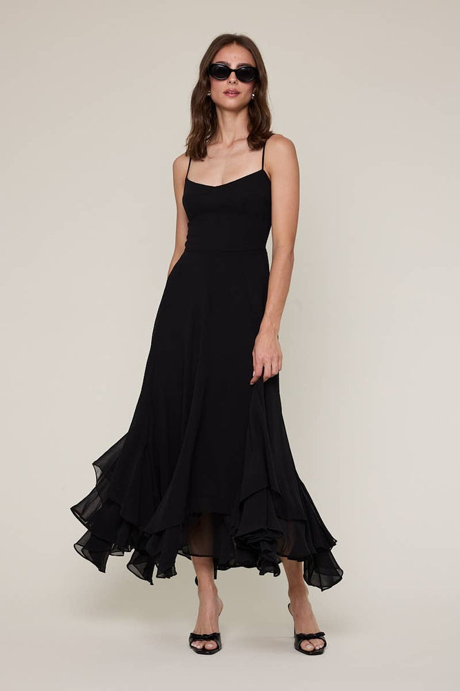 Go With The Flow Chiffon Midi Dress