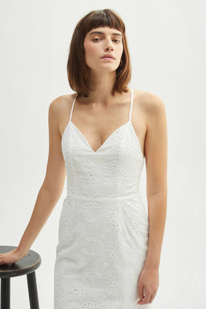 Raya Cotton Eyelet Dress