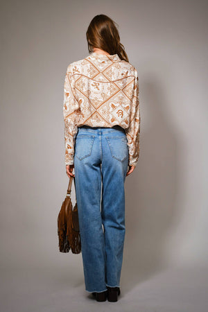 Imperfect Desert Western Button Up Shirt