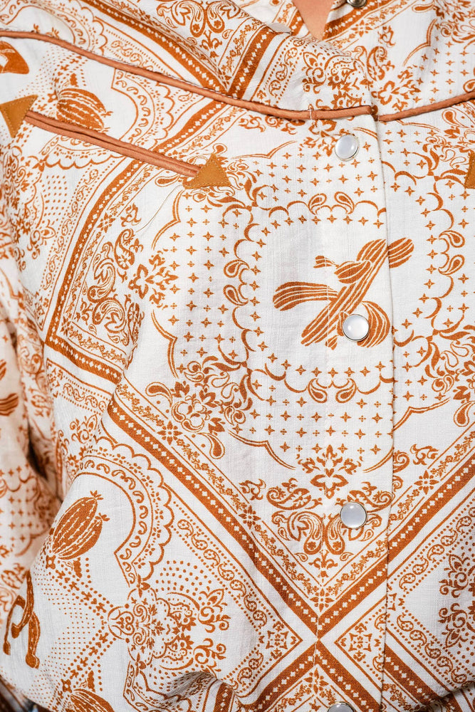 Imperfect Desert Western Button Up Shirt