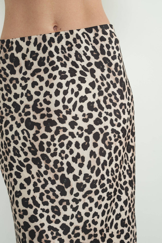 Always A Party Leopard Print Midi Skirt