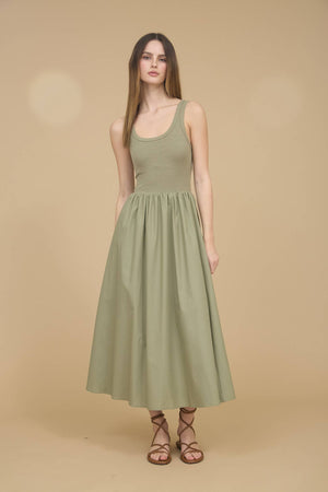 Butter Yellow Blossom Tank Dress