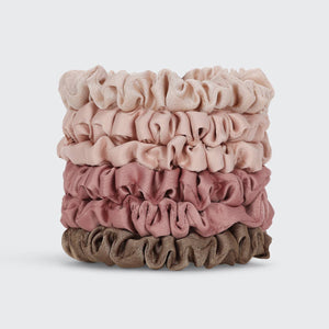 
                
                    Load image into Gallery viewer, Ultra Petite Satin Scrunchies 6pc - Terracotta
                
            