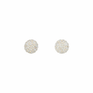 Park and Buzz radiance stud. Sparkle ball earrings. Hillberg and Berk. Canadian Brand. Glitter ball earrings. Opal white sparkle earrings jewelry jewellery. Valentines gift. 