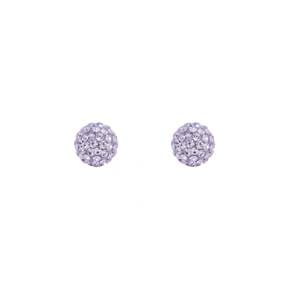 
                
                    Load image into Gallery viewer, Park and Buzz radiance stud. Sparkle ball earrings. Hillberg and Berk. Canadian Brand. Glitter ball earrings. Lilac purple sparkle earrings jewelry jewellery
                
            