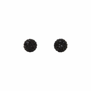 Park and Buzz radiance stud. Sparkle ball earrings. Hillberg and Berk. Canadian Brand. Glitter ball earrings. Black sparkle earrings jewelry jewellery
