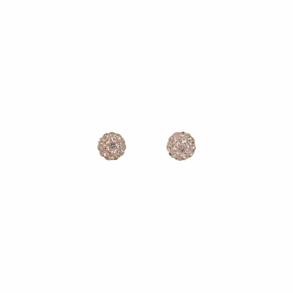 Park and Buzz radiance stud. Sparkle ball earrings. Hillberg and Berk. Canadian Brand. Glitter ball earrings. Rose Gold earrings jewelry jewellery