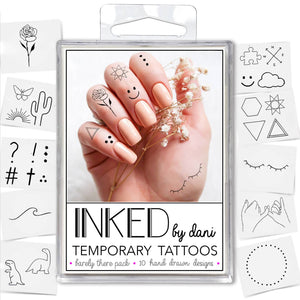 Barely There Temporary Tattoo Pack