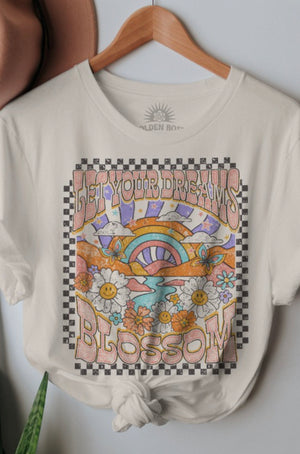 
                
                    Load image into Gallery viewer, Let Your Dreams Blossom Retro Oversized T Shirt
                
            
