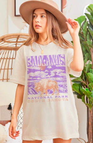 Badlands Retro Oversized T Shirt